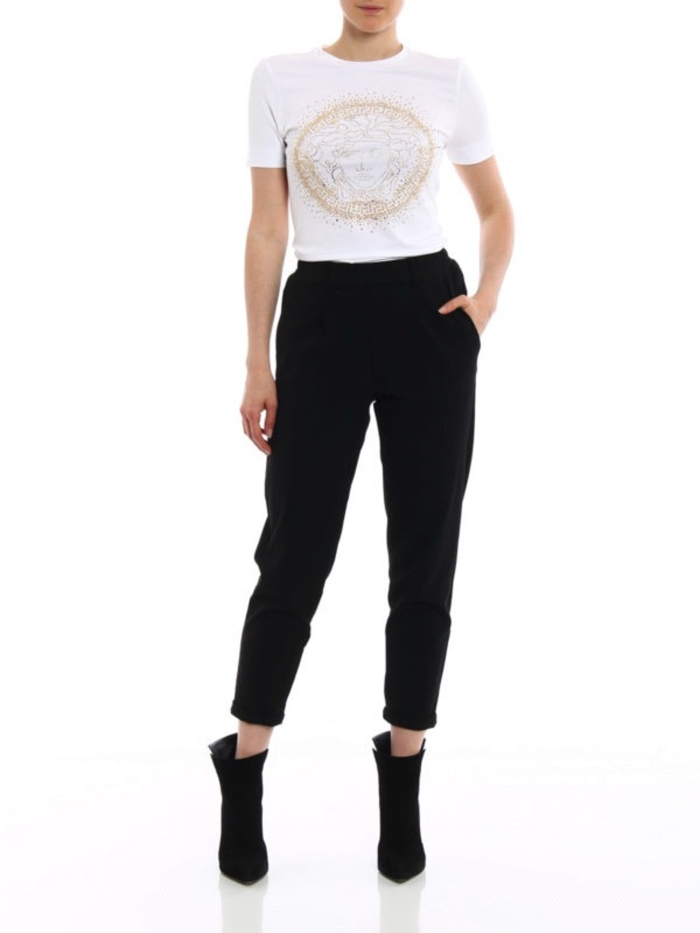 VERSACE Rhinestone Medusa Head Tee - Picture 4 of 10